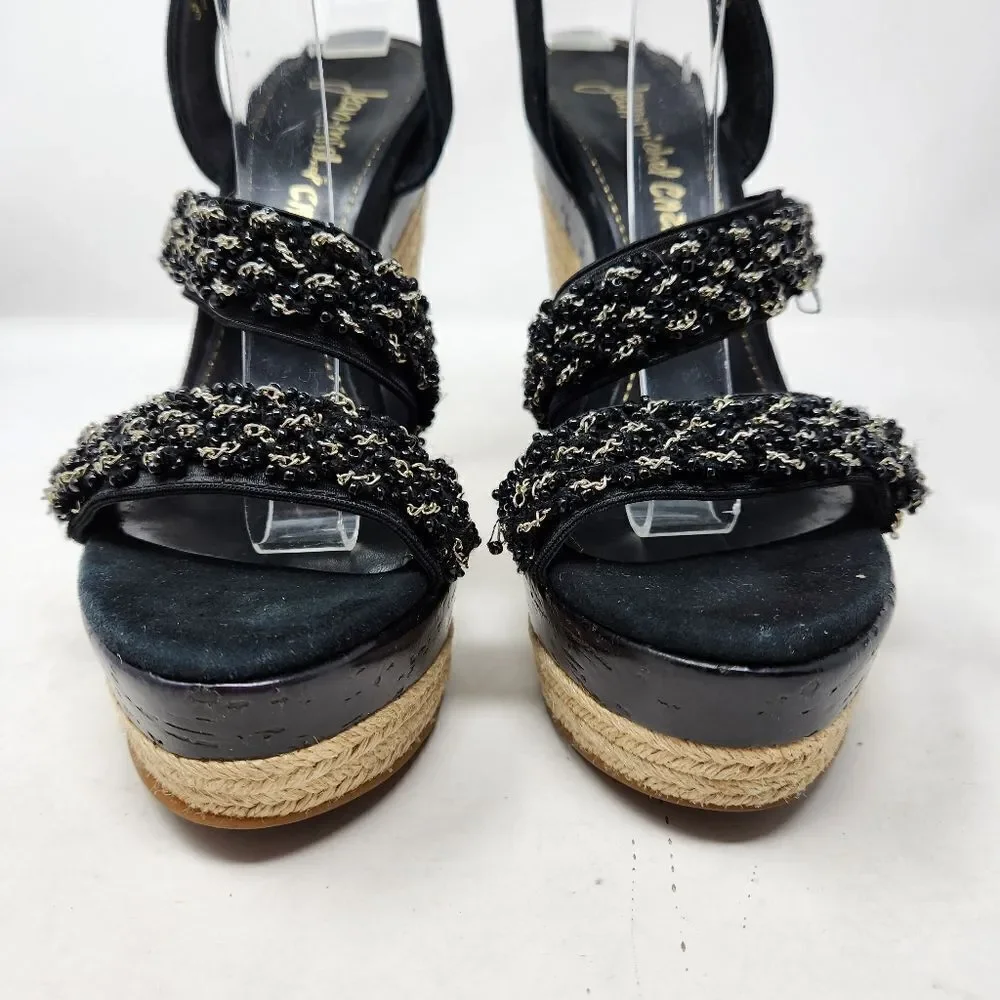 JEAN‎ MICHEL CAZABAT Espadrilles Wedges Sandals 37.5 EU
